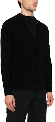 ストーンアイランド ロゴ Vネック ボタンアップ ニットカーディガン ブラック 8115523B4-V0029 Purchase ストーンアイランド ロゴ Vネック ボタンアップ ニットカーディガン ブラック 8115523B4-V0029