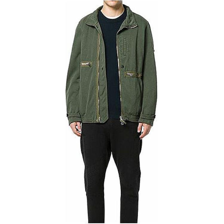 Stone Island Logo Zip Collar Jacket Green  Outerwear 671941001-V0054 圖 3