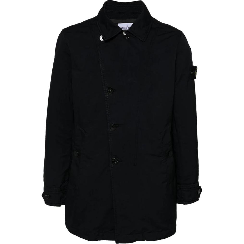 Stone Island Long-Sleeve Button-Up Jacket Blue 811542149-A0020