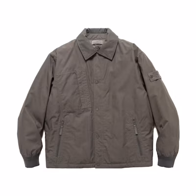 Stone Island Loose-Fit Gray Button-Up Collar Jacket 7915422F1-V0067