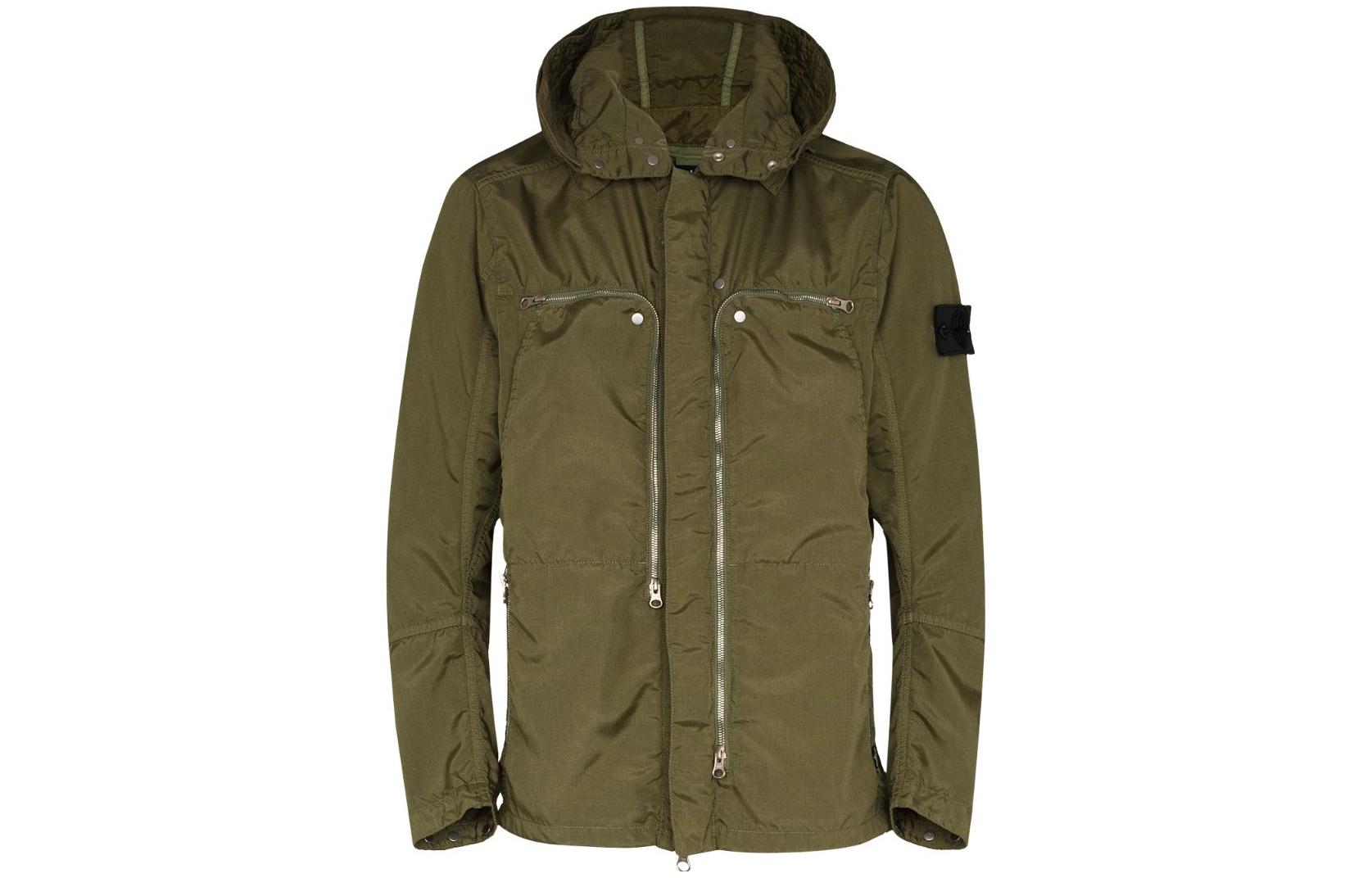 Stone Island Loose Fit Hooded Zip Jacket 741941002V0058