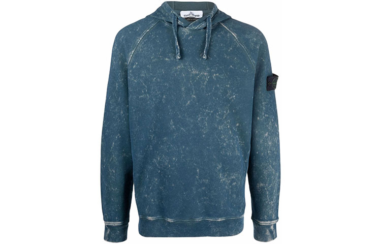 Stone Island Marble Pattern Sweatshirt Blue - 751561338-V0020