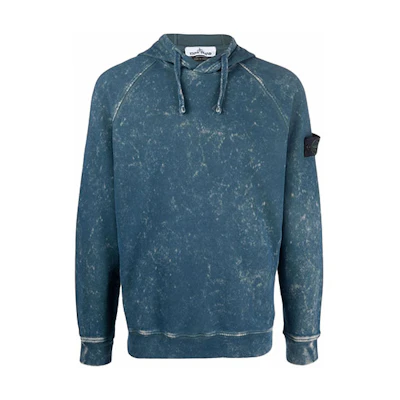Stone Island Marble Pattern Sweatshirt Blue - 751561338-V0020