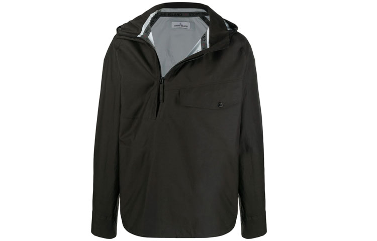 Stone Island Marina Ocean Series Black Jacquard Long Sleeve Jacket 7415443X1-V0029