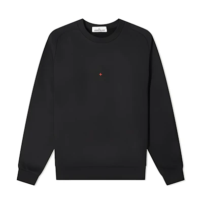 Stone Island Marina Series Logo Back Sweatshirt Black - 7415657X2-V0029