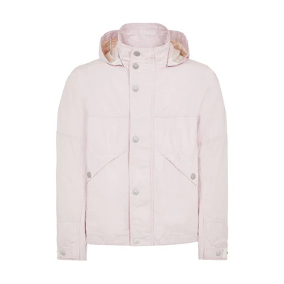Stone Island Marina SS24 Light Pink Canvas Jacket for Men 8015418X1-V0080