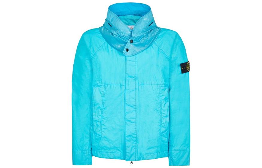 Stone Island Membrana 3L TC Logo Windproof Waterproof Jacket Men’s Turquoise 781540623-V0042
