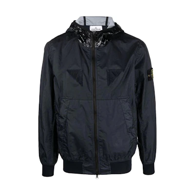 Stone Island Membrana 3L TC Navy Windproof Waterproof Hooded Jacket 781540723-V0020