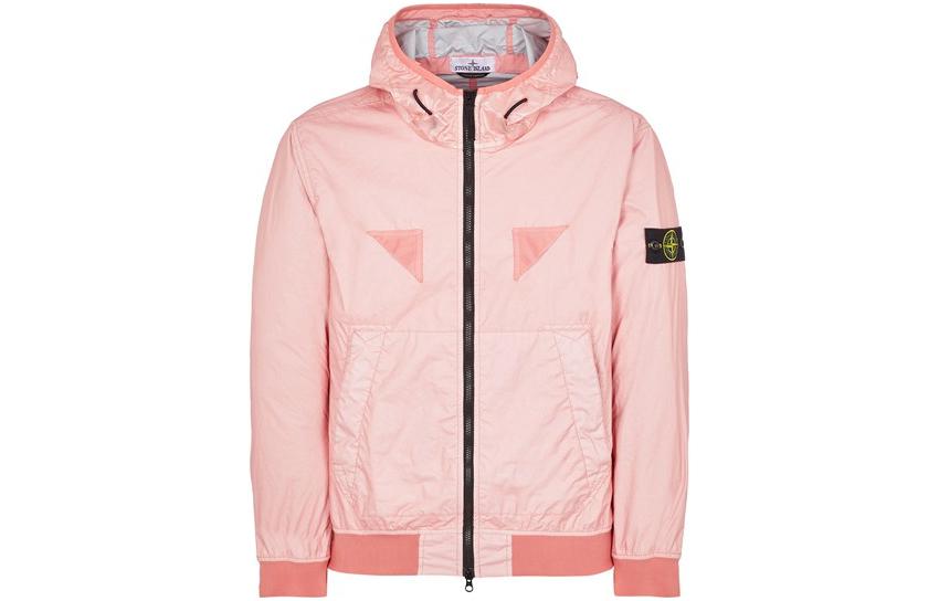 Stone Island Membrana 3L TC Pink Hooded Windproof Waterproof Jacket Men 781540723-V0080