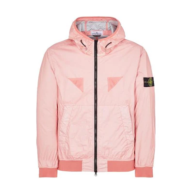 Stone Island Membrana 3L TC Pink Hooded Windproof Waterproof Jacket Men 781540723-V0080