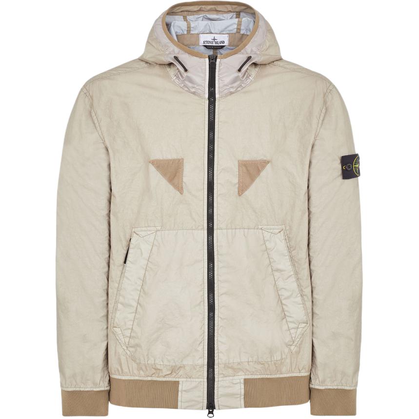 Stone Island Membrana 3L TC Windproof Waterproof Breathable Hoodie Jacket Dove Gray 781540723-V0092