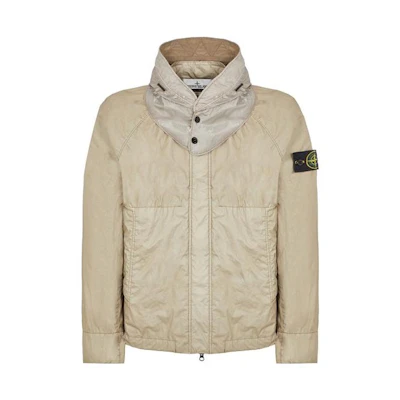 Stone Island Membrana 3L TC Windproof Waterproof Hidden Hood Jacket Dove Grey 781540623-V0092