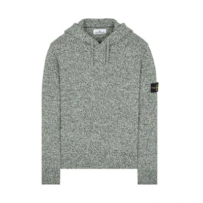 Stone Island Men’s Solid Color Light Green Hooded Sweater. 7915559A4-V0052