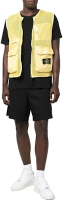 ストーンアイランド メッシュパッチワーク ジップベスト イエロー ベスト 7615G0622-V0030 Lookbook ストーンアイランド メッシュパッチワーク ジップベスト イエロー ベスト 7615G0622-V0030