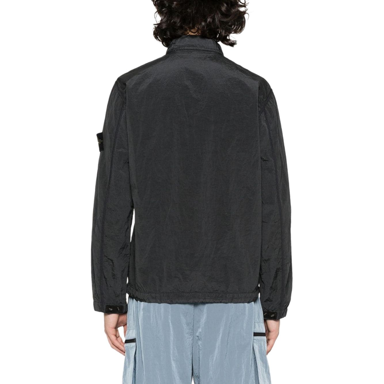 Stone Island Metal Nylon Logo Long Sleeve Jacket - Carbon Black (). 801511219-V0065 圖 4