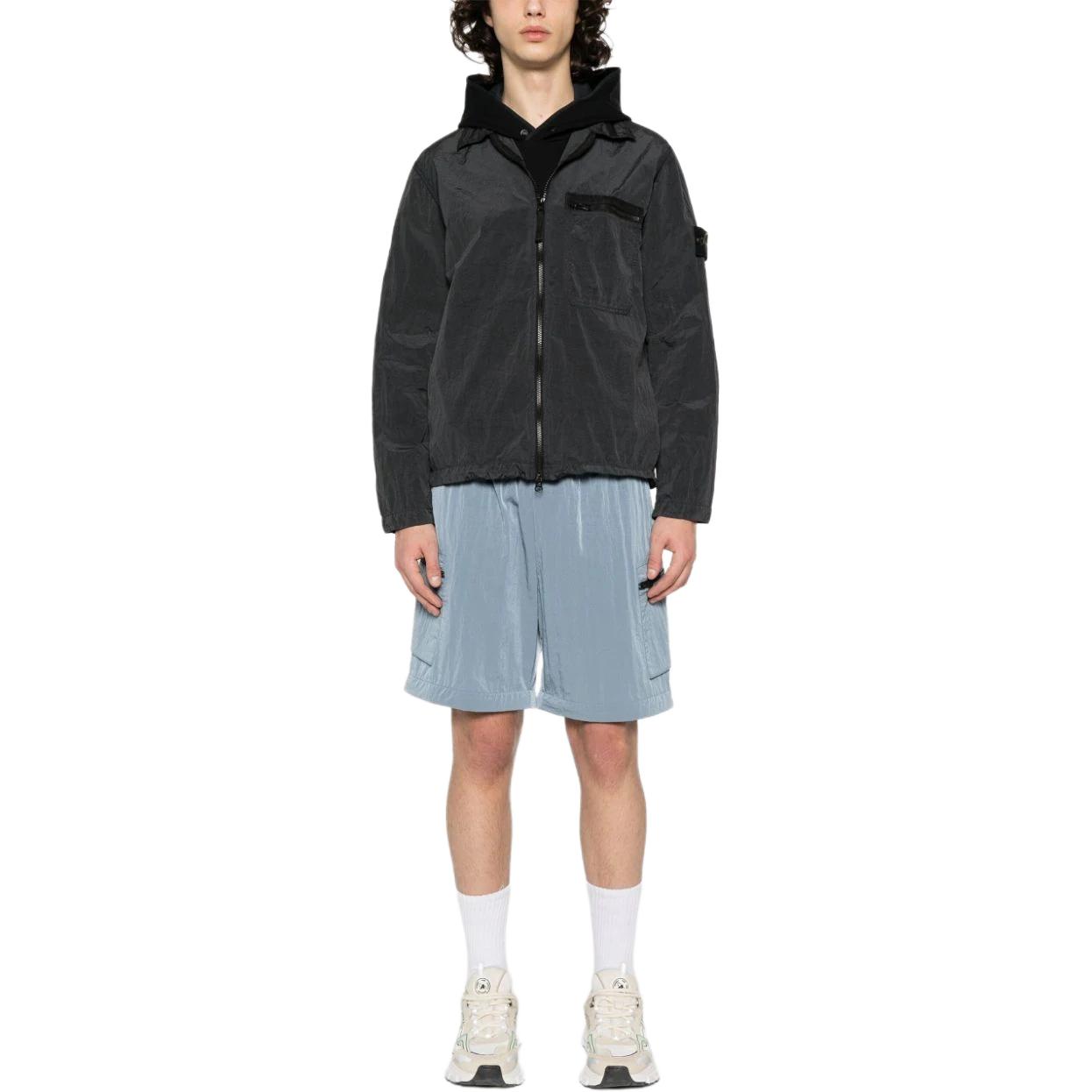 Stone Island Metal Nylon Logo Long Sleeve Jacket - Carbon Black (). 801511219-V0065 圖 5