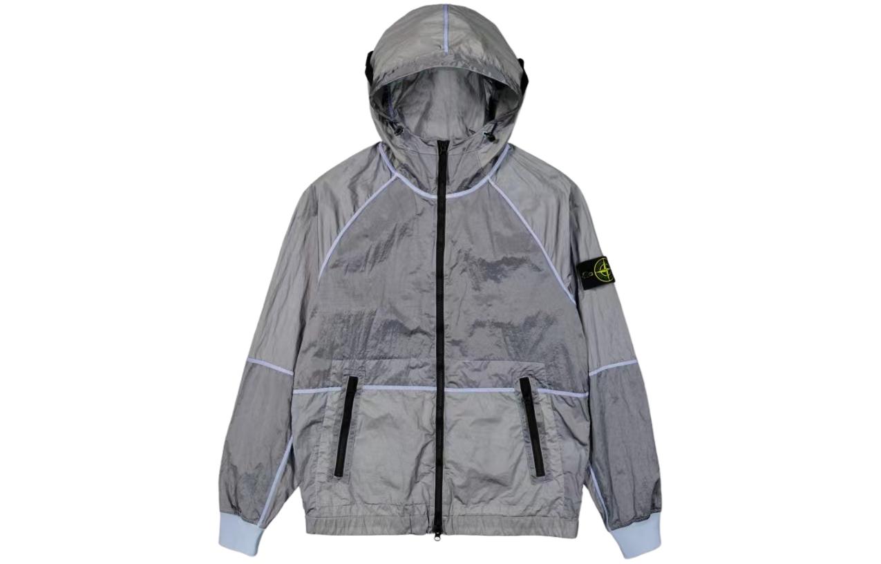 Order STONE ISLAND Chaqueta Hoodie Hombre SS24 Nylon Metálico Colorblock Cremallera. 801542020-V0041