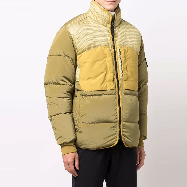 Stone Island Metallic Nylon Compass Patch Puffer Jacket Unisex Yellow. 751542840-V0098 圖 5