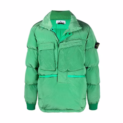Stone Island Metallic Nylon Down Puffer Jacket Unisex - Green. 751544408-V0050
