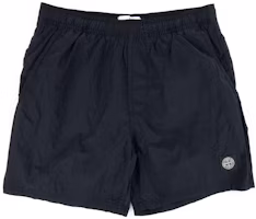 Stone Island Metallic Nylon Logo Casual Shorts Navy Blue Spring/Summer. 1015B0943-V0020 Stone Island Metallic Nylon Logo Casual Shorts Navy Blue Spring/Summer. 1015B0943-V0020