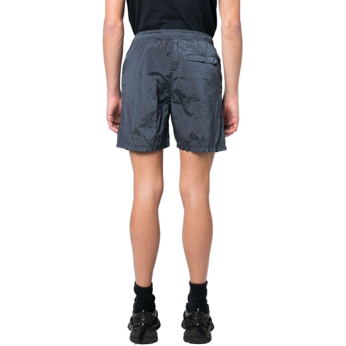 Shop 石頭島金屬光尼龍標誌休閒短褲海軍藍 春夏款 1015B0943-V0020