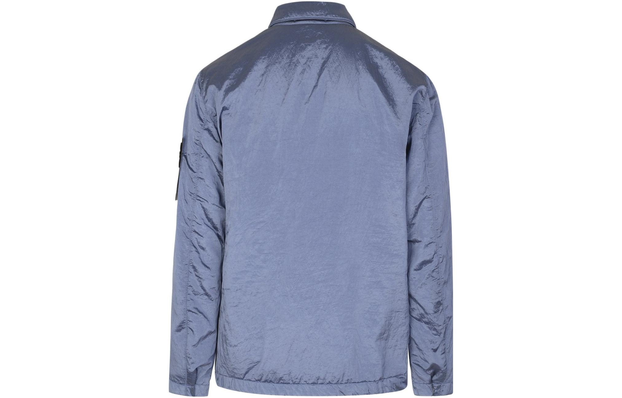 Stone Island Metallic Nylon Solid Color Long Sleeve Jacket Men’s Blue 7715Q0519-V0024 圖 3