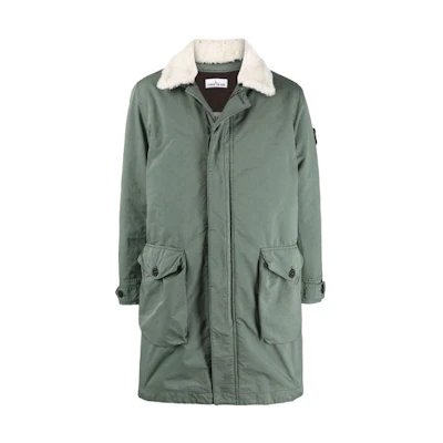 Stone Island Military Logo Patch Long Sleeve Jacket Men’s Army Green 751570749-V0055