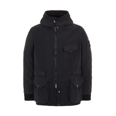 Stone Island Multi-Pocket Logo Jacket Black Hoodie Fall Wear 751541131-V0029