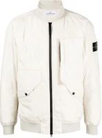 Stone Island Multi-Pocket Zip-Up Long Sleeve Jacket White Outerwear 791540923-V0097 Stone Island Multi-Pocket Zip-Up Long Sleeve Jacket White Outerwear 791540923-V0097
