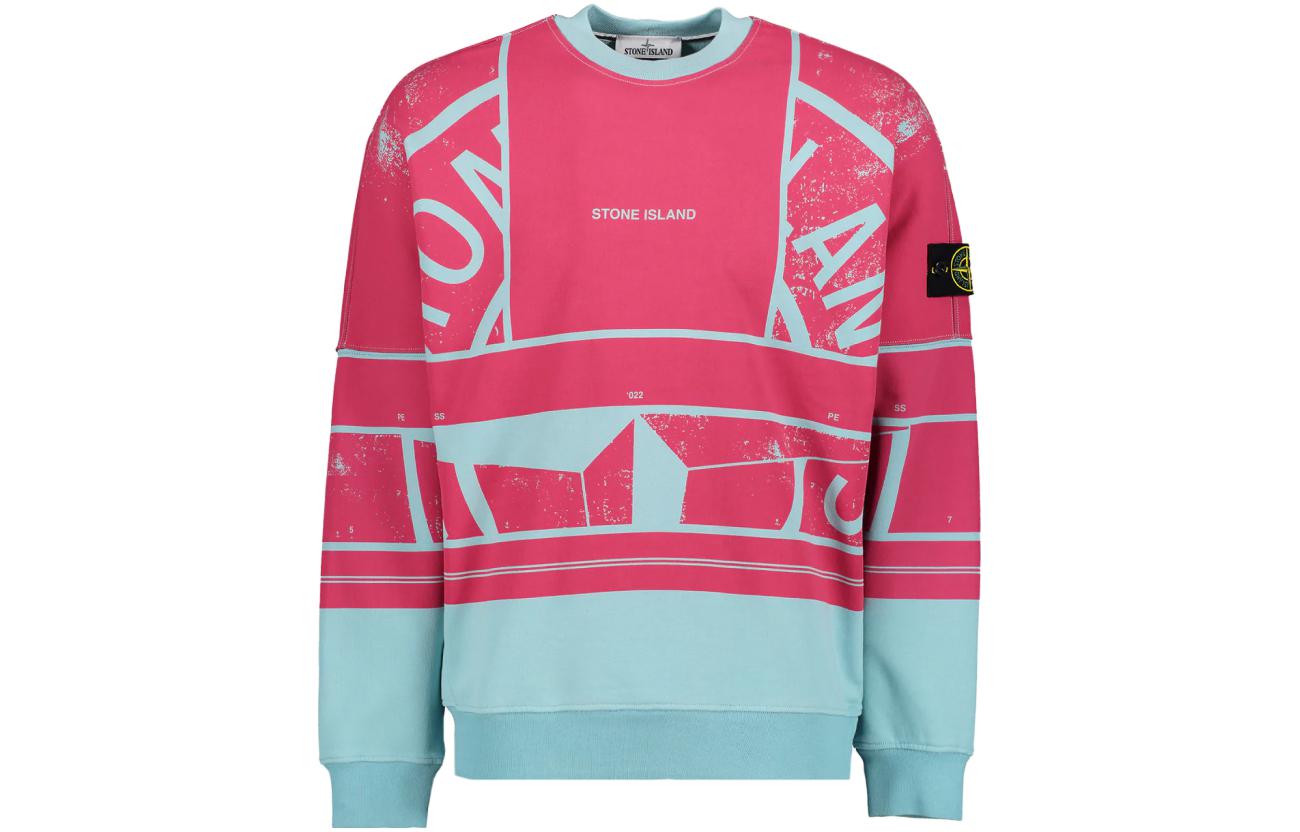 Stone Island Multicolor All-Over Print Long Sleeve Sweatshirt Men 761566890-V0044