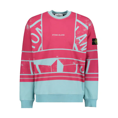 Stone Island Multicolor All-Over Print Long Sleeve Sweatshirt Men 761566890-V0044