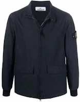 Stone Island Navy Blue Badge Patch Zip-Up Jacket for Men 761541033-V0020 Stone Island Navy Blue Badge Patch Zip-Up Jacket for Men 761541033-V0020