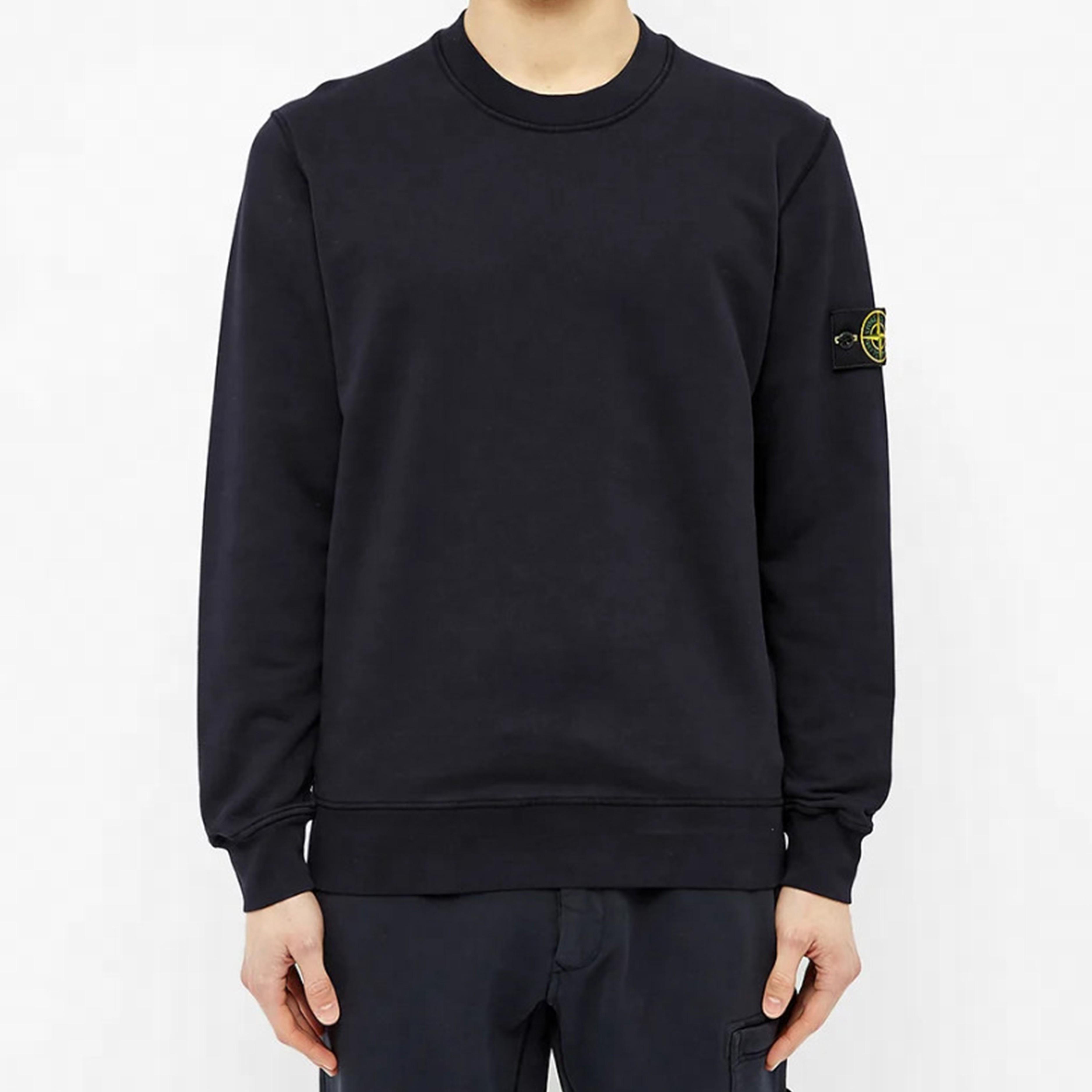 Purchase Stone Island 海軍藍經典徽章薄款圓領衛衣 男女 春夏款 721563051-V0020