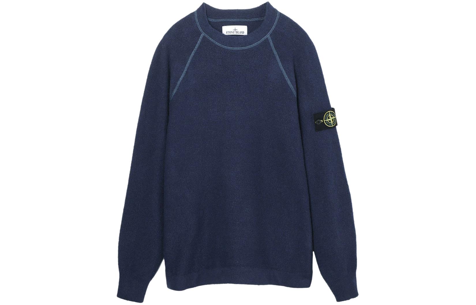 Stone Island Navy Blue Crewneck Long Sleeve Sweatshirt 8015534D2-V0020