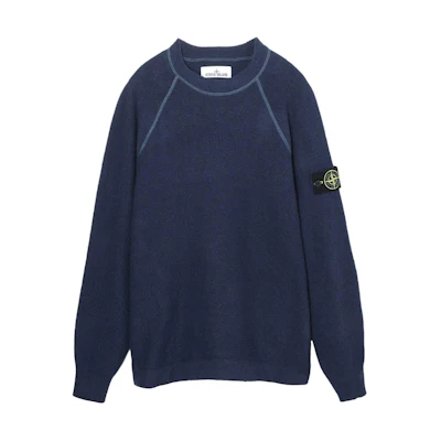 Stone Island Navy Blue Crewneck Long Sleeve Sweatshirt 8015534D2-V0020