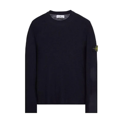 Stone Island Navy Blue Crewneck Pullover Sweatshirt 7915574B9-V0020