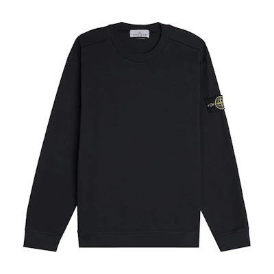 STONE ISLAND Navy Blue Crewneck Pullover Sweatshirt for Men. 801563750-A0020