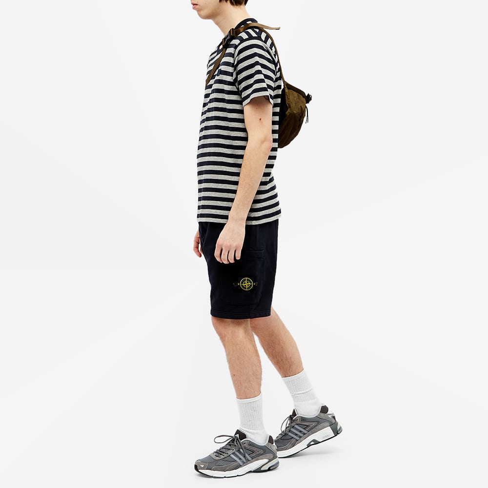 Stone Island Navy Blue Detachable Badge Mid-Waist Casual  Shorts. 741564651-V0020 圖 3