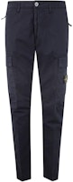 STONE ISLAND Navy Blue High-Waisted Straight-Leg Cargo Pants for Men 801530410-A0020 STONE ISLAND Navy Blue High-Waisted Straight-Leg Cargo Pants for Men 801530410-A0020