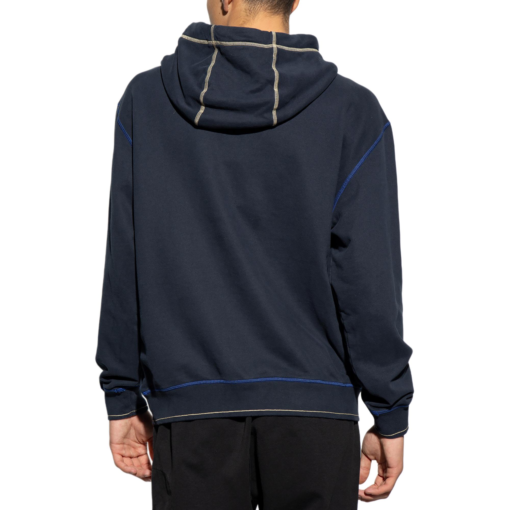 Purchase STONE ISLAND 深藍字母刺繡寬鬆版連帽長袖男士上衣 791560678-V0020