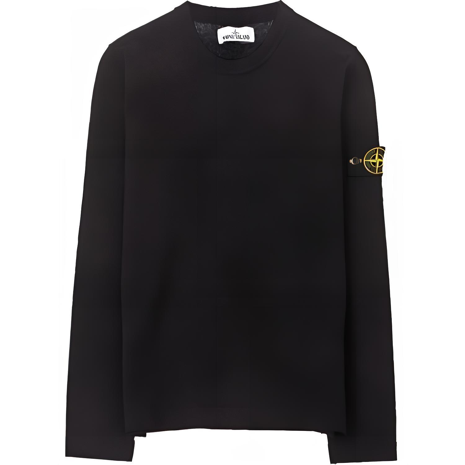 Stone Island Navy Blue Logo Crewneck Pullover Sweatshirt 7215532B9-V0020