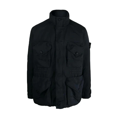 Stone Island Navy Blue Multi-Pocket Zip-Up Jacket 791541249-V0020