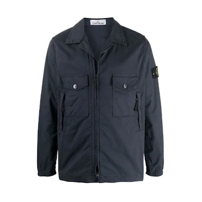 Stone Island Navy Blue Plain Casual Jacket 751510610-V0020