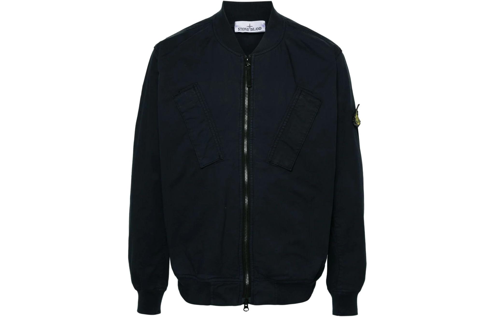Stone Island Navy Blue Slim-Fit Zip-Up Jacket for Men 801542510-V0020