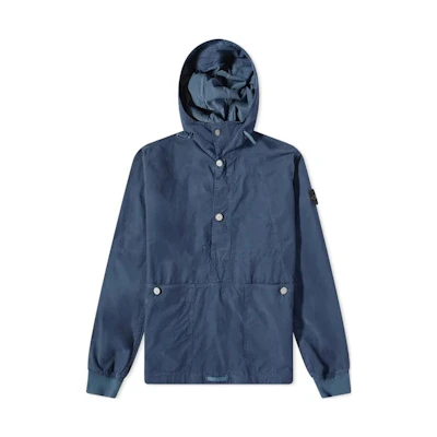 Stone Island Navy Blue Solid Color Hooded Long-Sleeve Jacket for Men 781542229-v0024