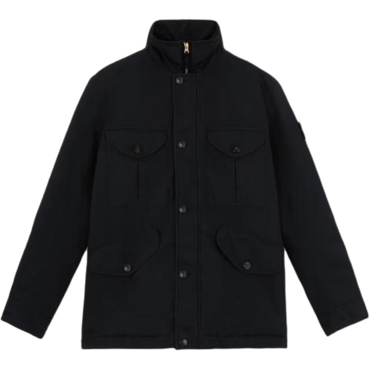 Stone Island Navy Blue Zip-Up Jacket Men’s Casual Long Sleeve 811541749-V0020