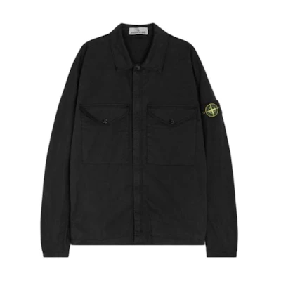 Stone Island Navy Blue Zip-Up Straight-Cut Jacket for Men 811510210-V0020