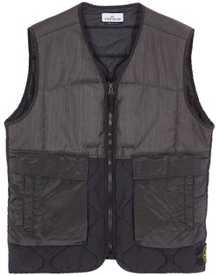 Stone Island 尼龙混纺V领拉链马甲 黑色 7515G0840-V0029 Buy Stone Island 尼龙混纺V领拉链马甲 黑色 7515G0840-V0029