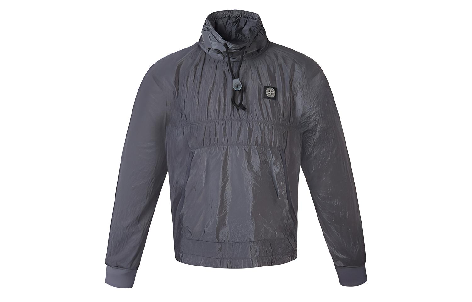 Stone Island Nylon High-Neck Jacket Men’s Grey Black 721565136-V0063