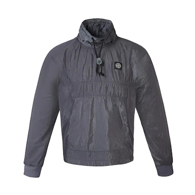 Stone Island Nylon High-Neck Jacket Men’s Grey Black 721565136-V0063